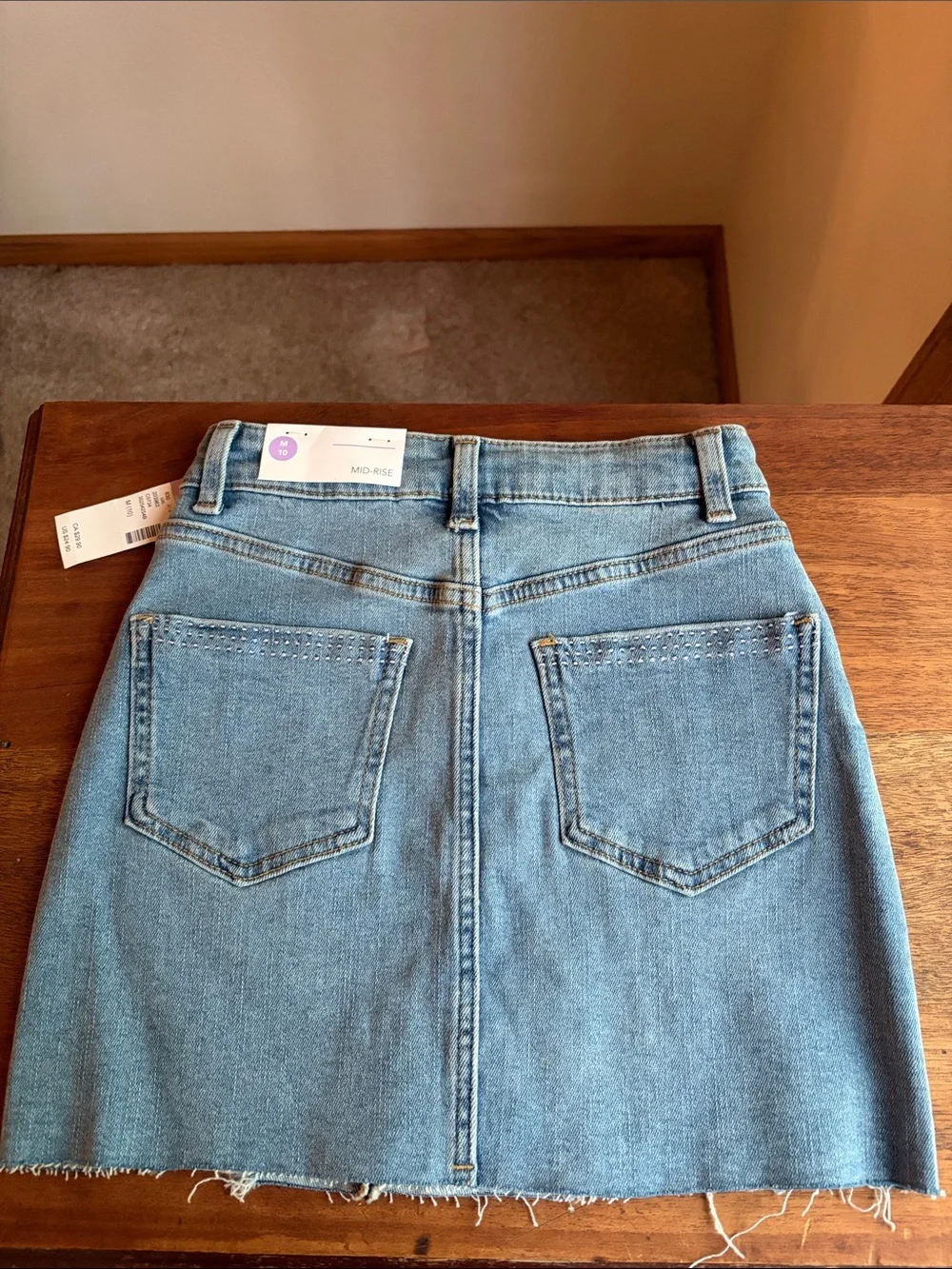 NWT Evsie Light Blue Denim Skirt